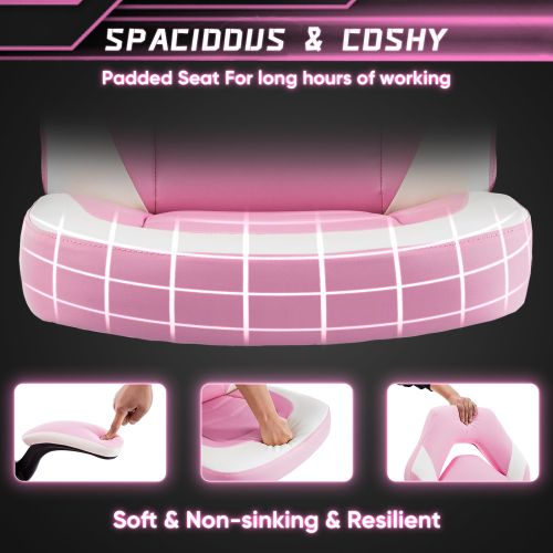 Ergonomic Office Computer Home Gaming Desk Chair Adjustable PU Leather Racing Chair Flip-up Armrest For Christmas Furniture