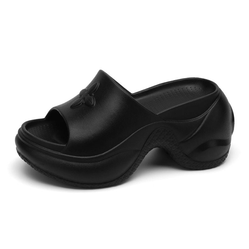 Summer new comfortable flat platform women's slippers platform platform sandals outdoor flip-flops