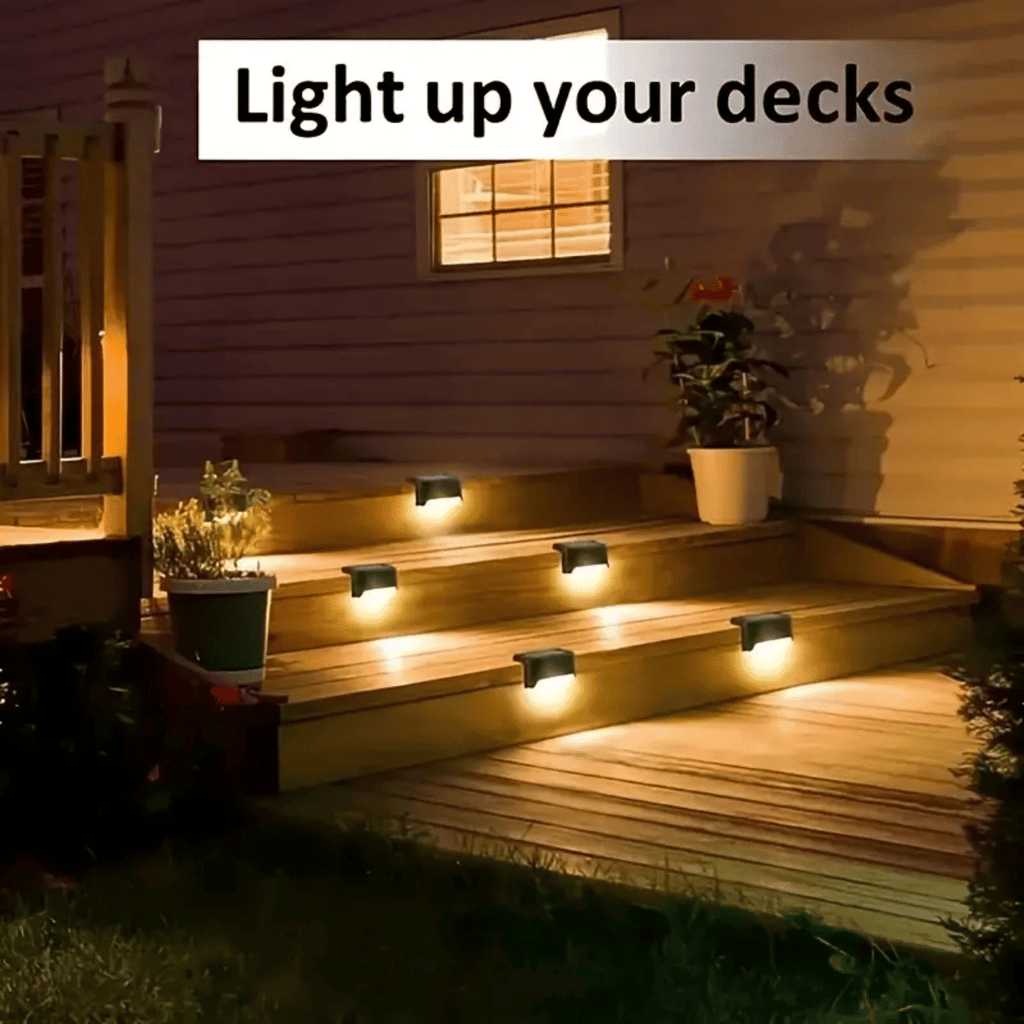 Solar Deck Lights Outdoor 16 Pack, Solar Step Lights Waterproof Led Solar lights for Outdoor Stairs, Step , Fence, Yard, Patio, and Pathway(Warm White)