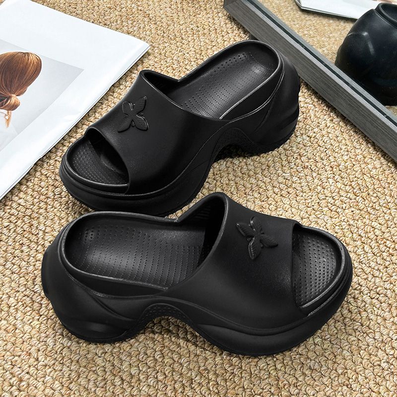 Summer new comfortable flat platform women's slippers platform platform sandals outdoor flip-flops