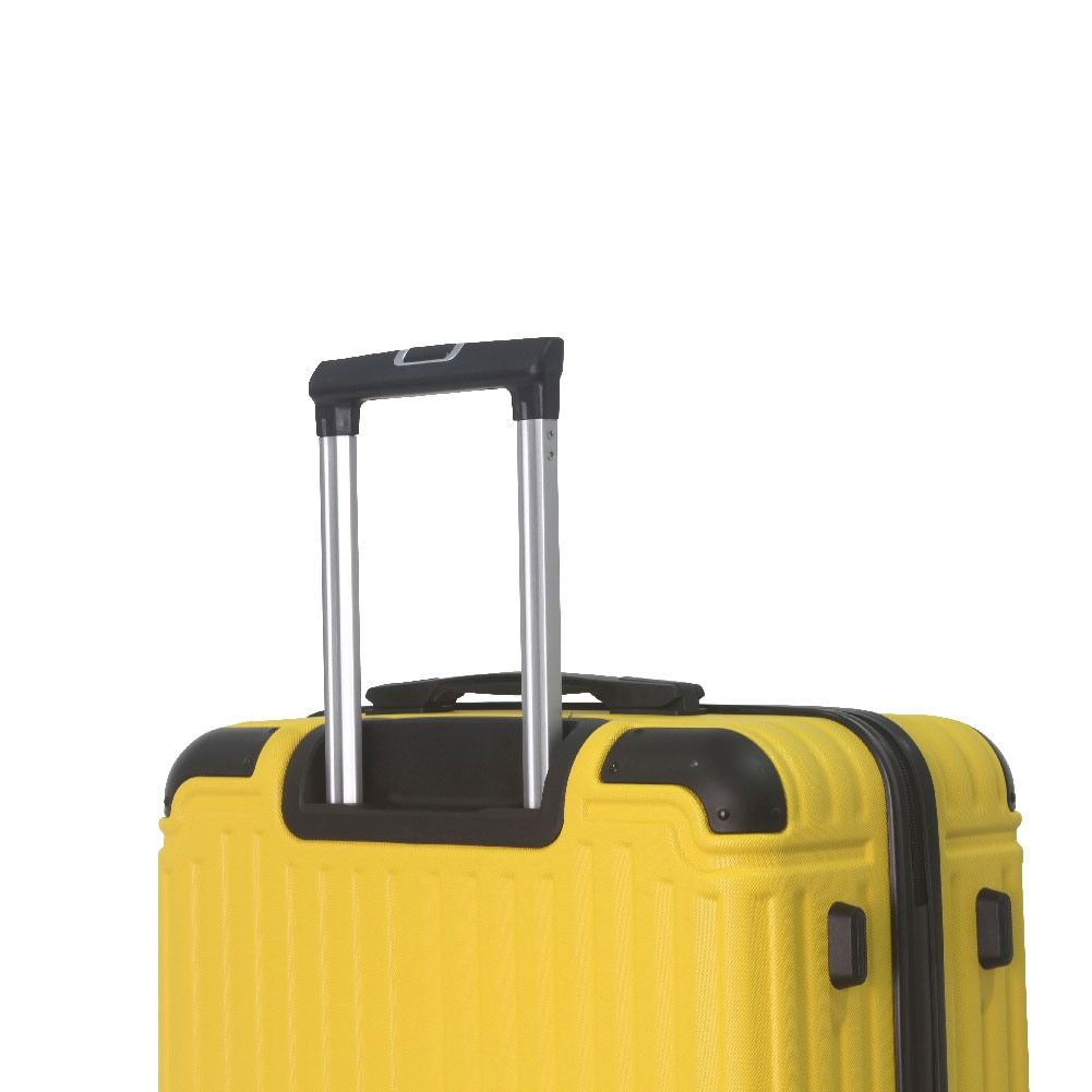Lemon Yellow 3-Piece Premium ABS Luggage Set-20", 24", and 28" Suitcases with Multi-Position Handle, Silent Spinner Wheels, and TSA-Approved Lock-Durable, Stylish, and Spacious Travel Gear