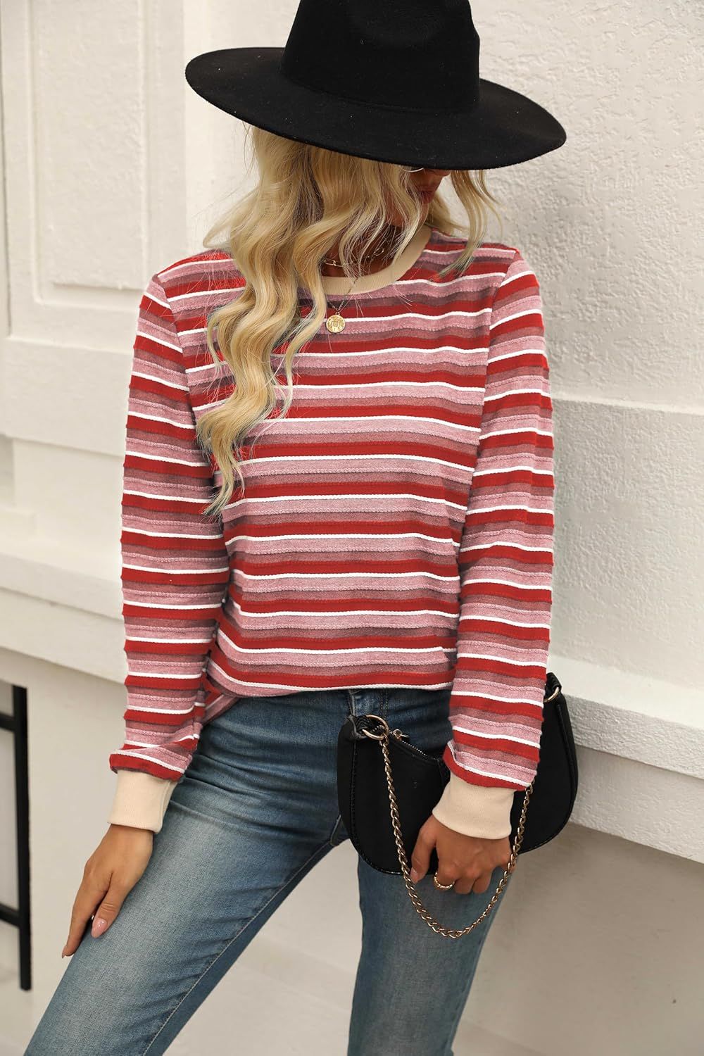 Womens Long Sleeve Shirts Fall 2024 Casual Tops Fashion Fall Outfits Blouses Clothes