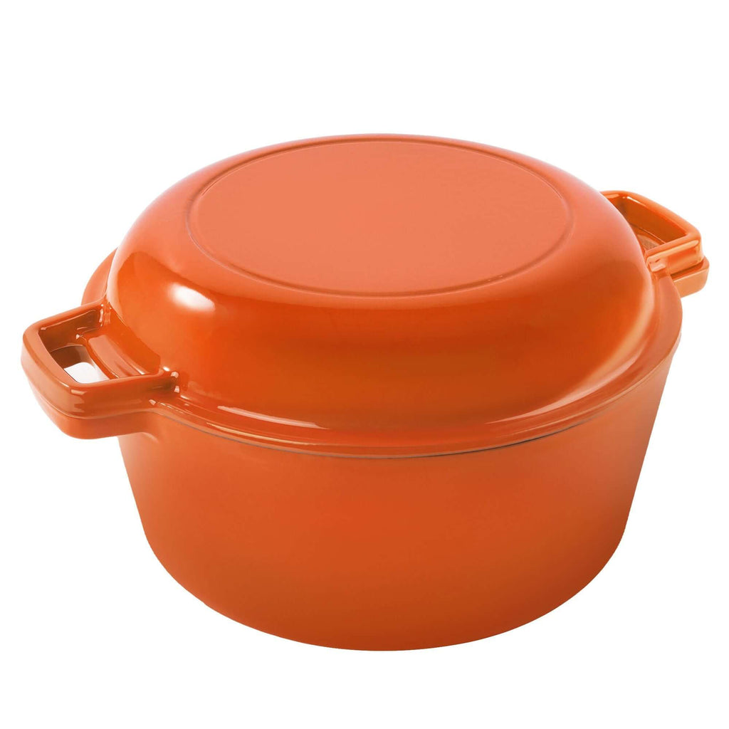 Enameled Cast Iron Dutch Oven with Serving Lid + ENCLOSED THERMAL CIRCLE Design