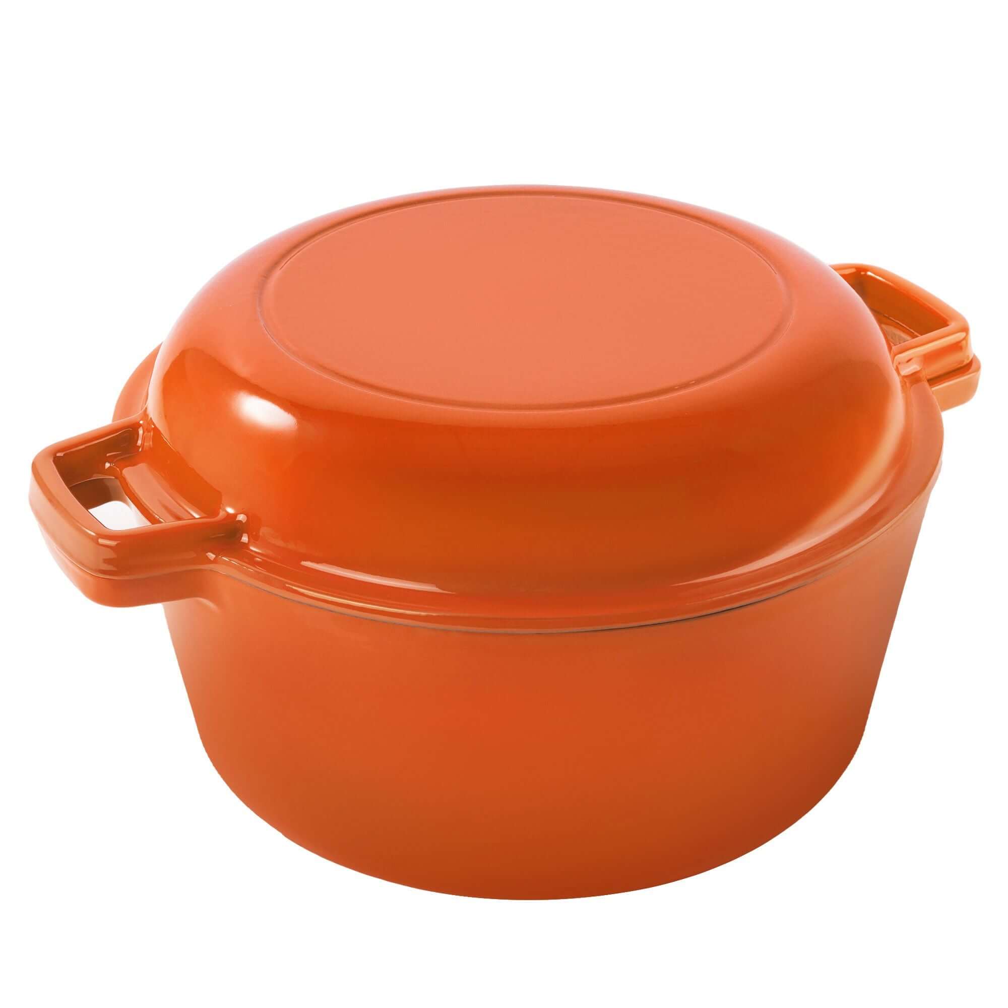 Enameled Cast Iron Dutch Oven with Serving Lid + ENCLOSED THERMAL CIRCLE Design