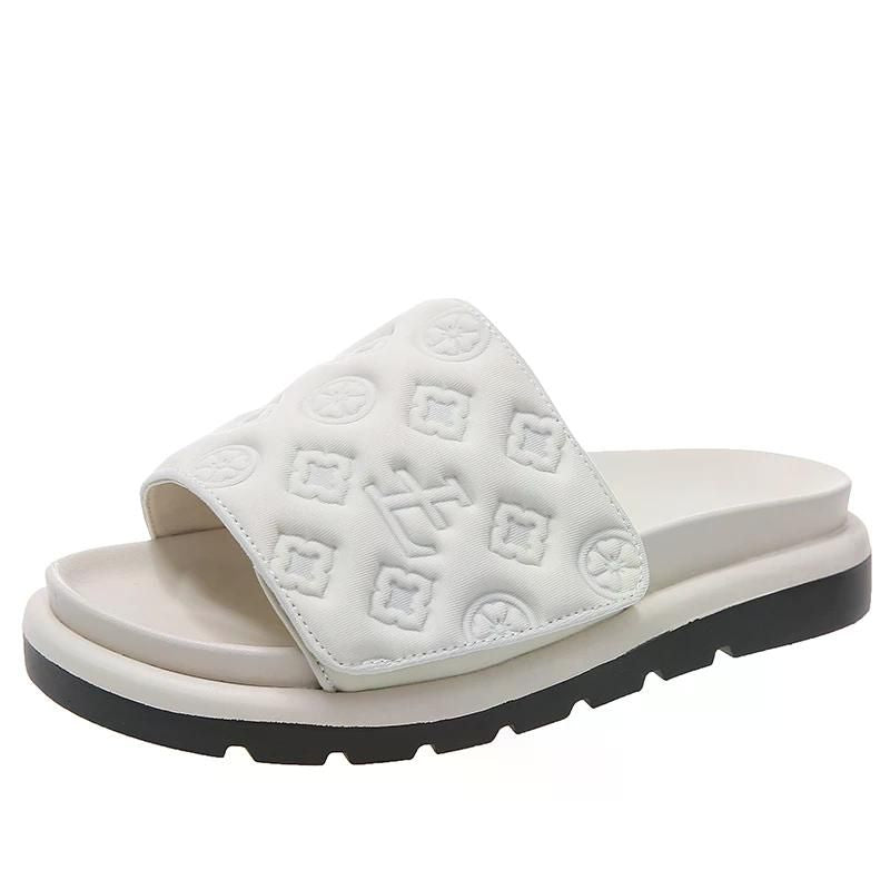 Magic Tape Flat Slippers Women Summer Luxury Shoes Brand Platform Sandals Ladies Height Increase Flats Slides Women Slippers