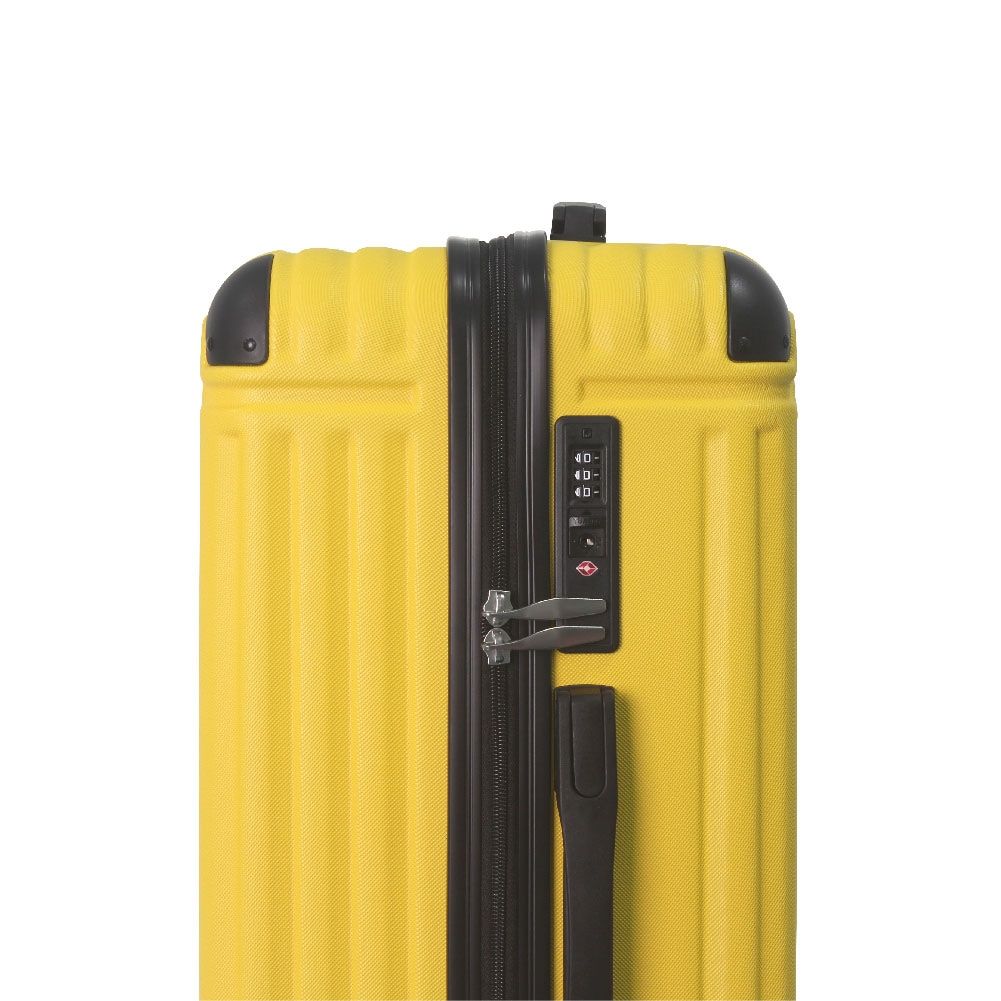 Lemon Yellow 3-Piece Premium ABS Luggage Set-20", 24", and 28" Suitcases with Multi-Position Handle, Silent Spinner Wheels, and TSA-Approved Lock-Durable, Stylish, and Spacious Travel Gear