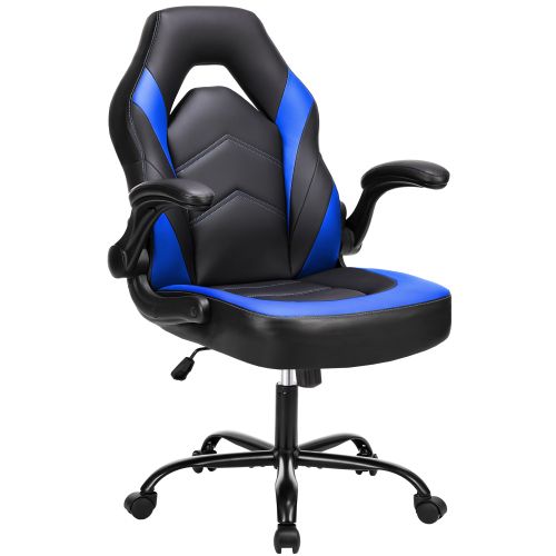 Ergonomic Office Computer Home Gaming Desk Chair Adjustable PU Leather Racing Chair Flip-up Armrest For Christmas Furniture