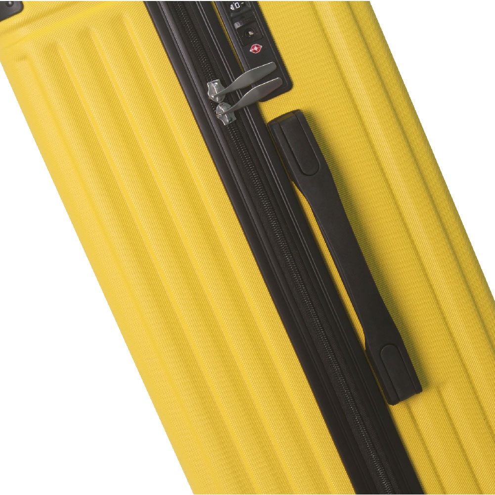 Lemon Yellow 3-Piece Premium ABS Luggage Set-20", 24", and 28" Suitcases with Multi-Position Handle, Silent Spinner Wheels, and TSA-Approved Lock-Durable, Stylish, and Spacious Travel Gear