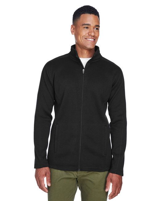 Men's Bristol Full-Zip Sweater Fleece Jacket - GREY HEATHER - S