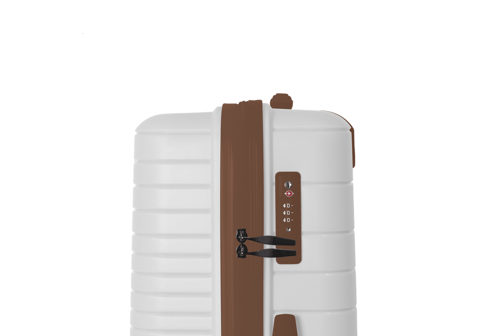 Luggage Set 3 Piece, PP Hardshell Carry on Suitcase with Spinner Wheels & TSA Lock, Lightweight Suitcases for Business, Trip, (20"/24"/28"), White