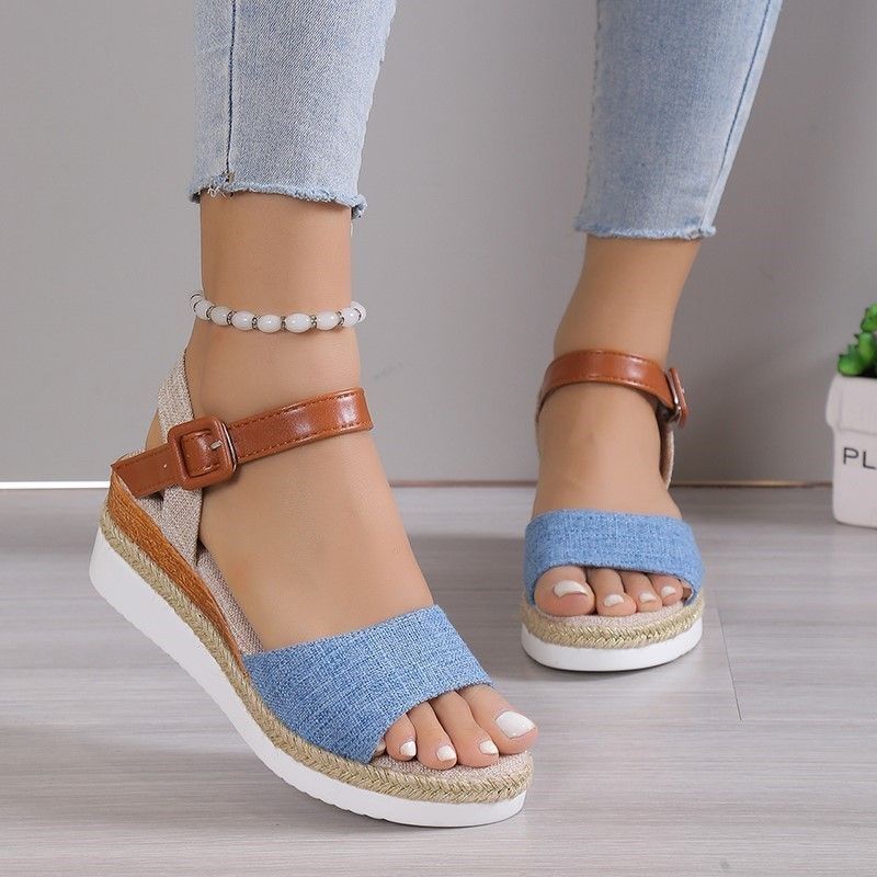 Summer Woman Sandals Shoes Fashion Wedge Walking Shoes Soft Women's Sandals Plus Size Comfortable Footwear Female Women Heels