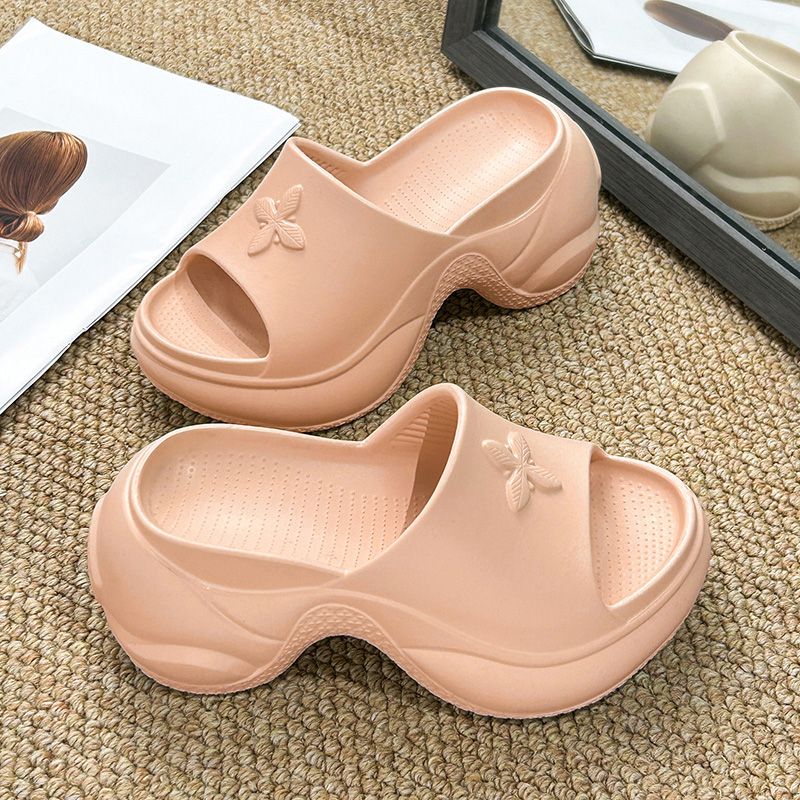 Summer new comfortable flat platform women's slippers platform platform sandals outdoor flip-flops
