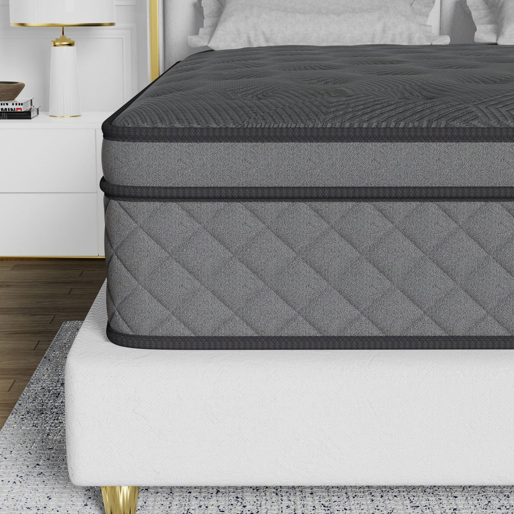 Queen Mattress, 12-Inch Hybrid in A Box | Medium Firm, Cooling Comfort & Motion Isolation, Pocketed Springs, Edge Support | CertiPUR-US Certified, Back Pain Relief | 100-Night Trial