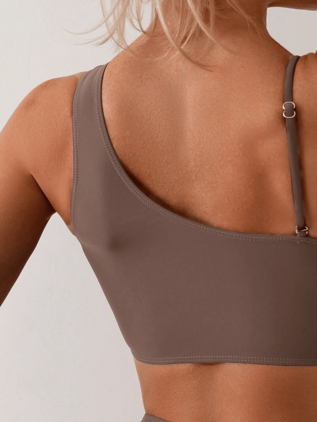 Women's minimalist asymmetrical split style quick drying bikini swimsuit