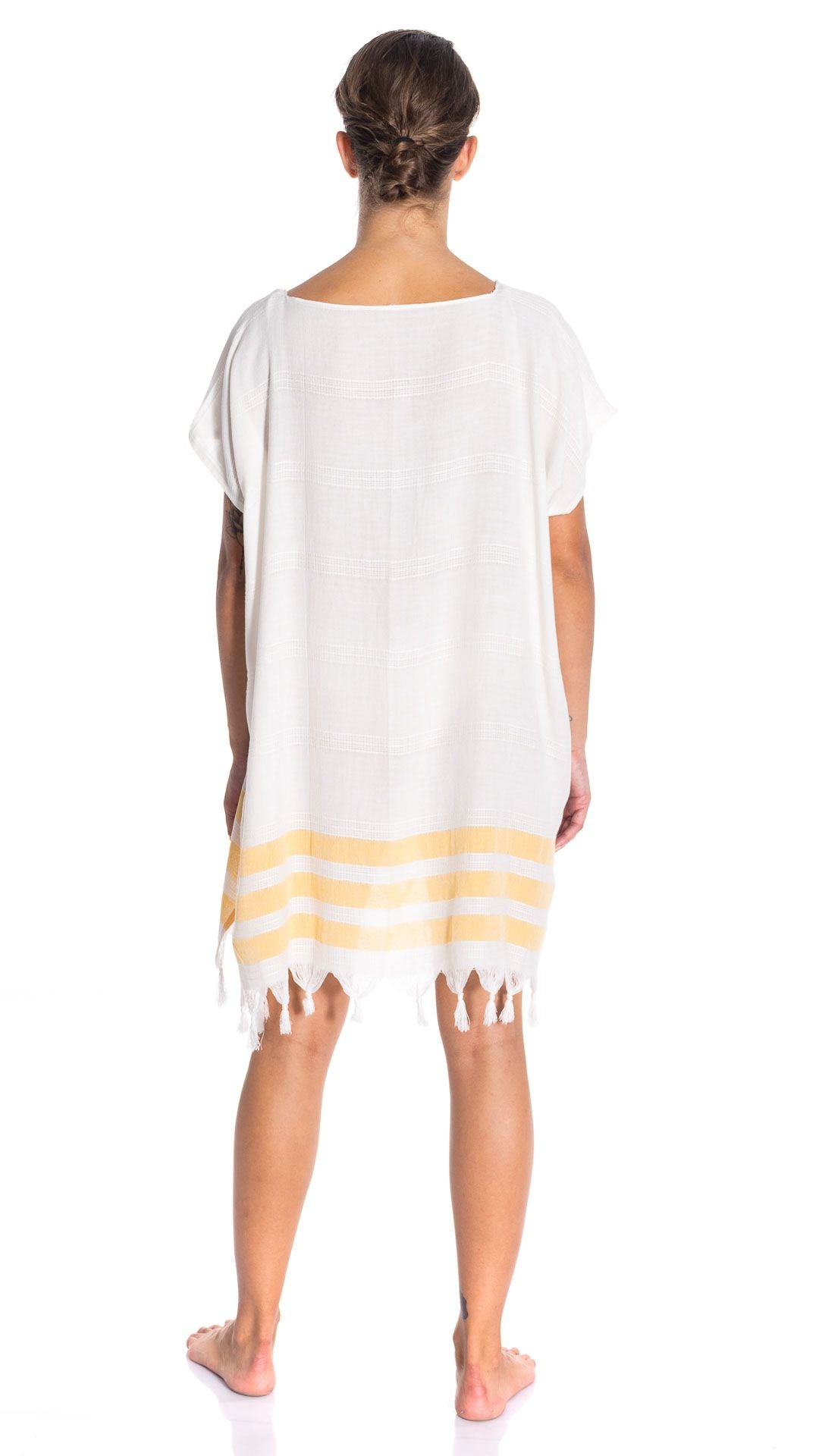 All Cotton Swimsuit Cover Ups for Women Short Sleeve Beach Dress