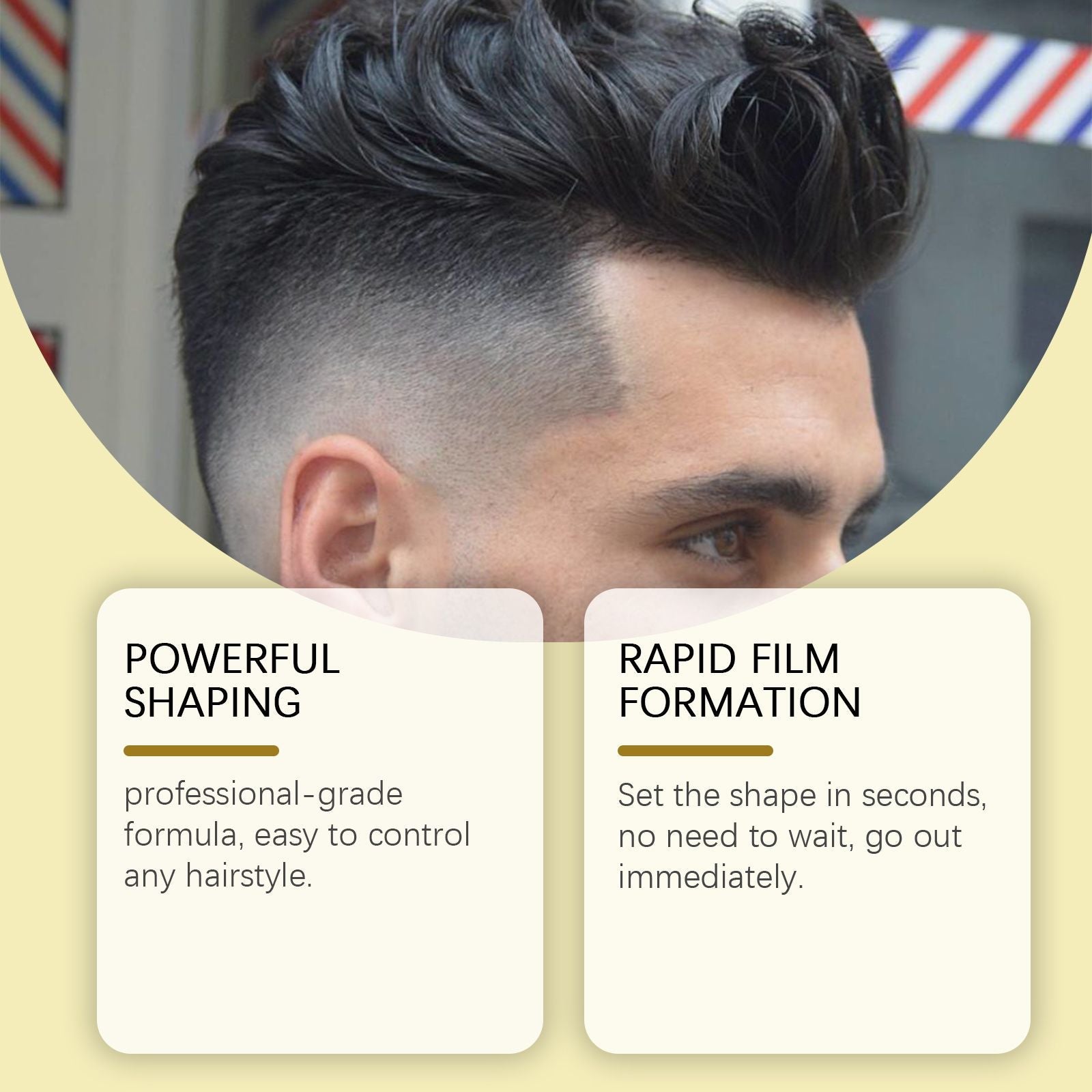 East Moon Men's Solid Wave Hair Wax, Wave Hair Oil Clean, Plump And Smooth Hair