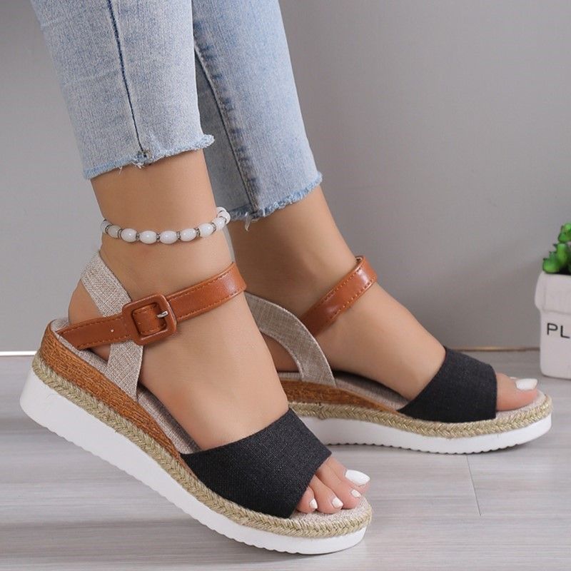Summer Woman Sandals Shoes Fashion Wedge Walking Shoes Soft Women's Sandals Plus Size Comfortable Footwear Female Women Heels
