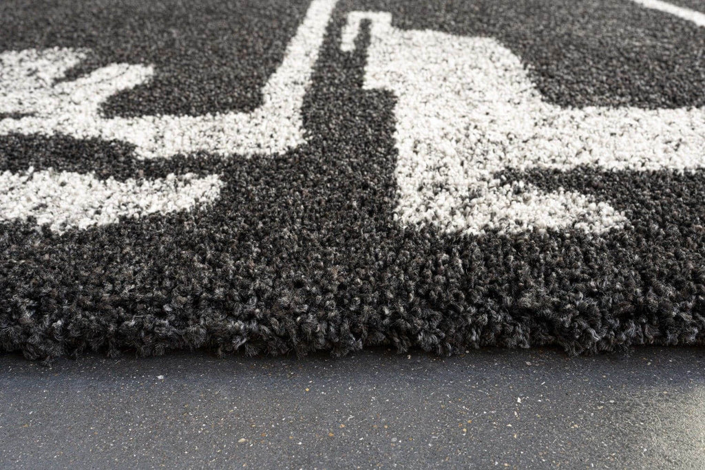 Granada Fable Black, Charcoal, Chocolate, Gray, Ivory and White Polypropylene Area Rug