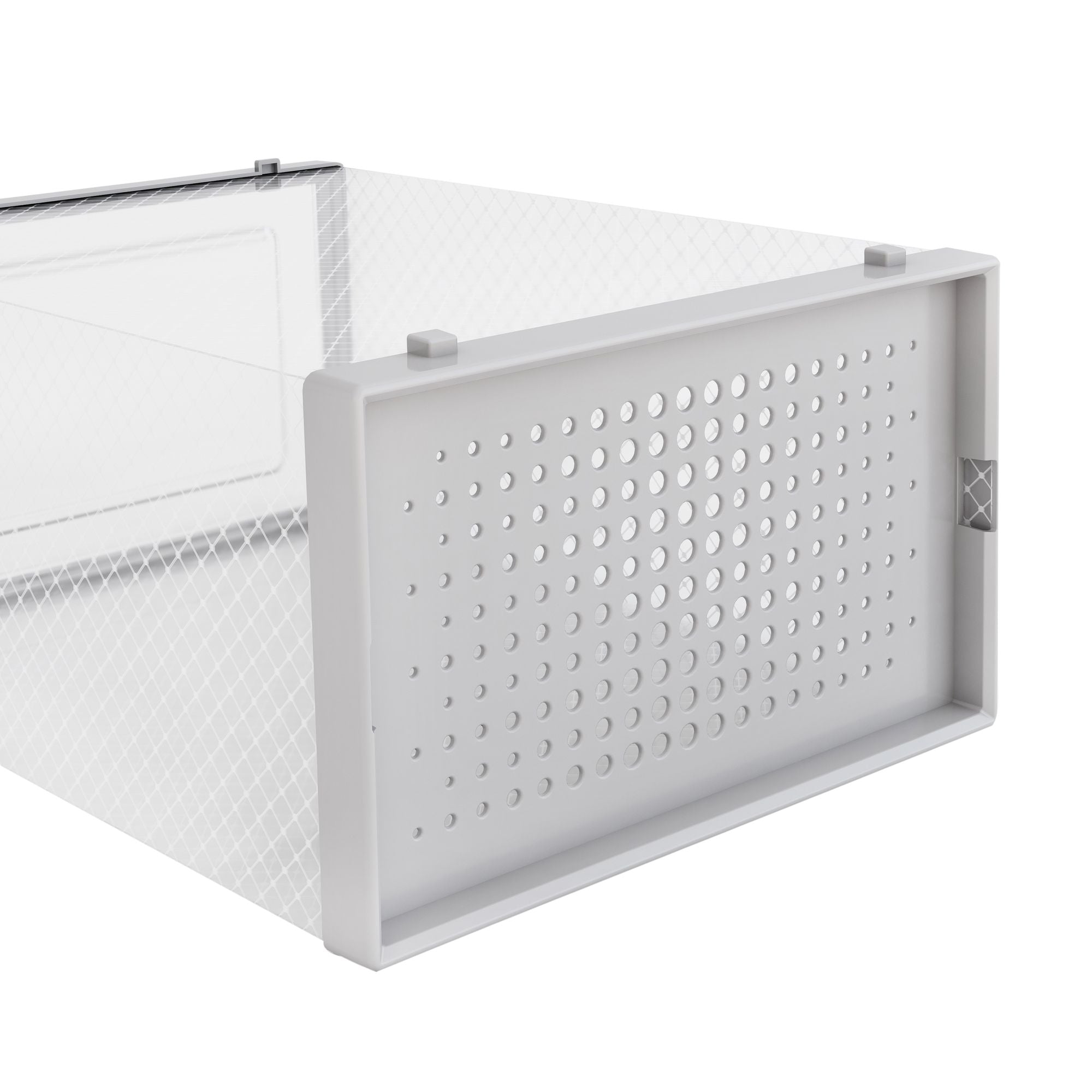 Set of 12 Stackable Clear Plastic Transparent Shoe Storage Box in Home