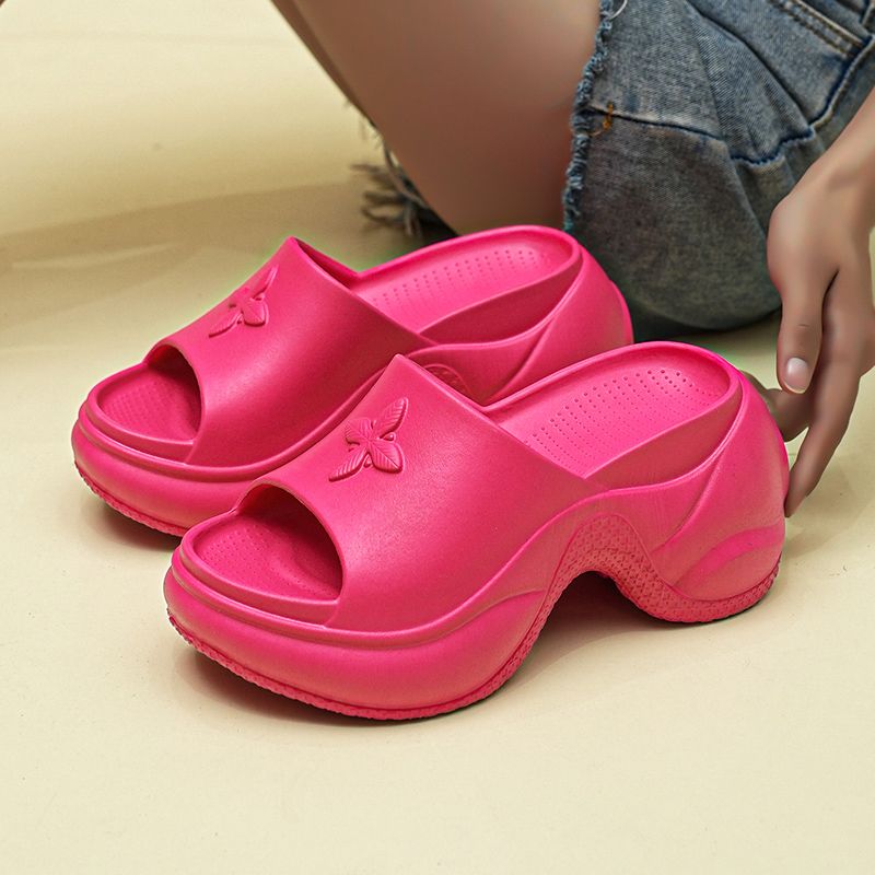 Summer new comfortable flat platform women's slippers platform platform sandals outdoor flip-flops