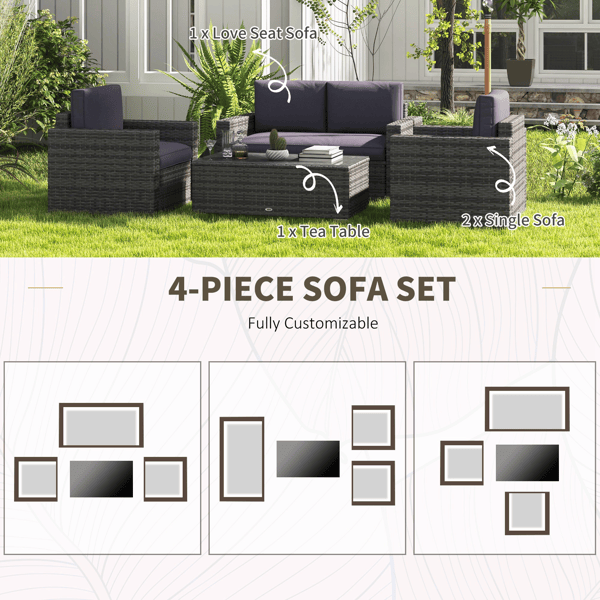 Pieces Patio Furniture Set