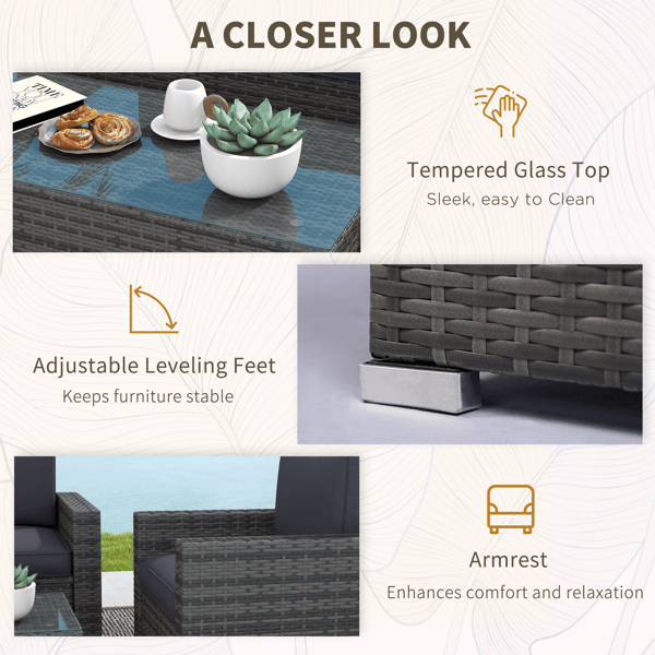 Pieces Patio Furniture Set