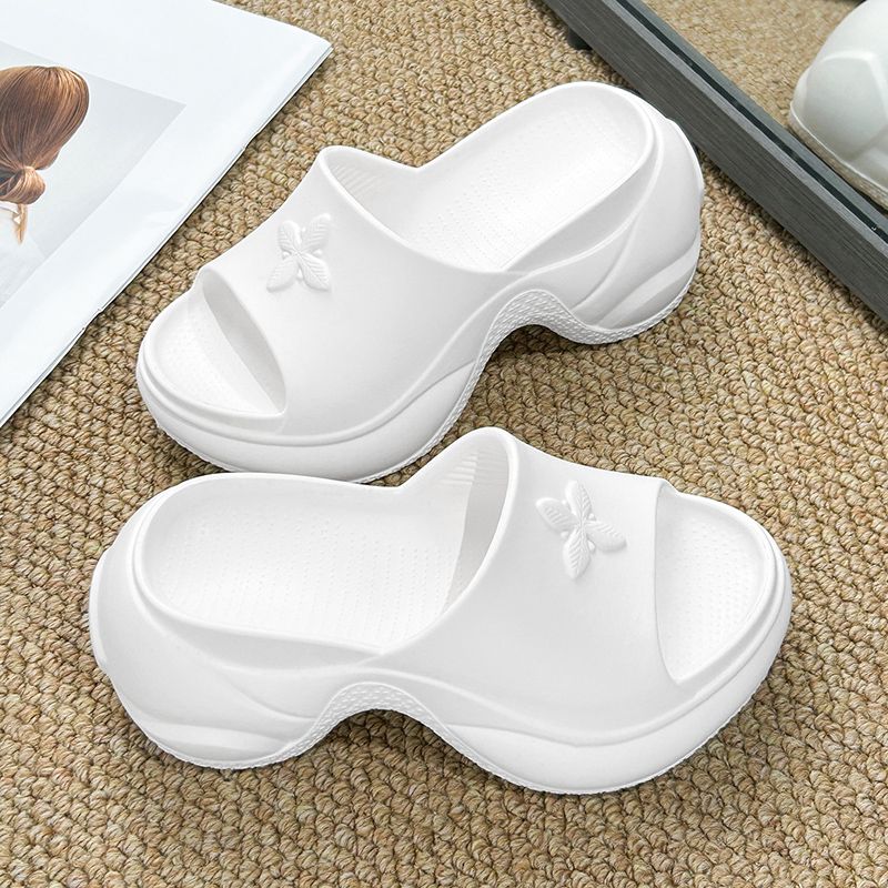 Summer new comfortable flat platform women's slippers platform platform sandals outdoor flip-flops