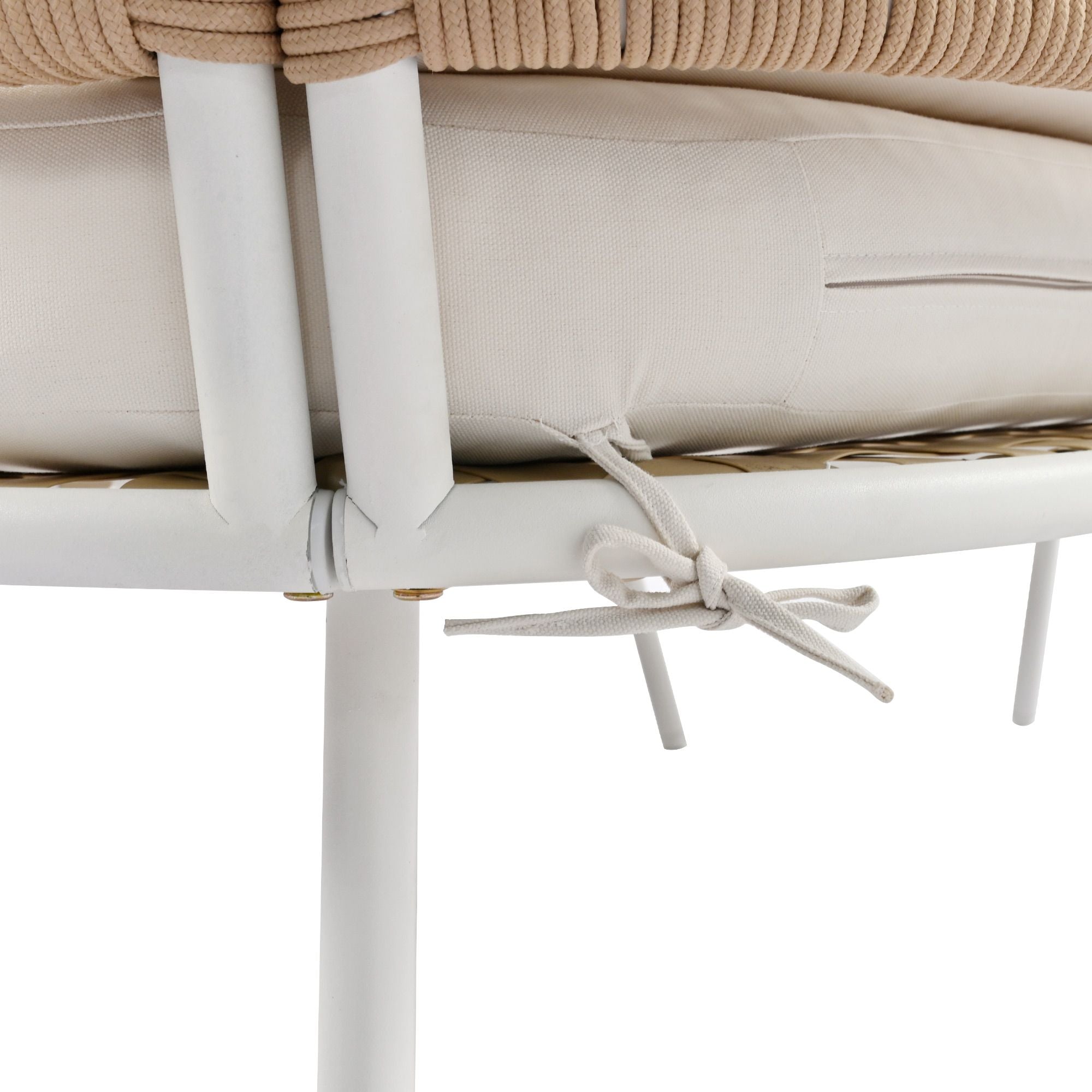 4-Piece Patio Furniture Set, Outdoor Furniture with Acacia Wood Table, Patio Conversation Set with Deep Seating & Thick Cushion for Backyard Porch Balcony