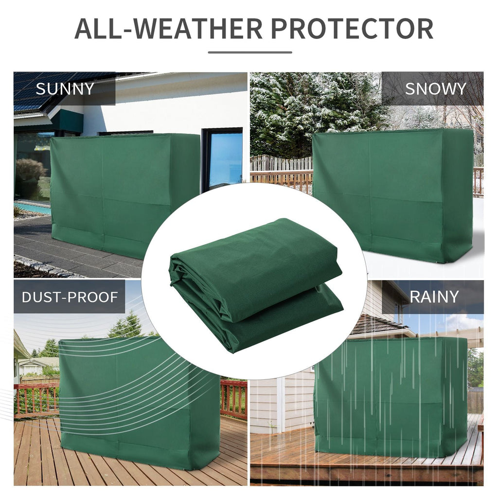 Outsunny 600D Oxford 3-Seater Patio Swing Cover Outdoor Swing Chair Cover Rain Protection Waterproof Anti-UV, Dark Green