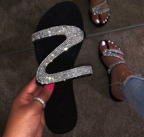 Bling Bling Slides Women's Slippers for Summer Beach