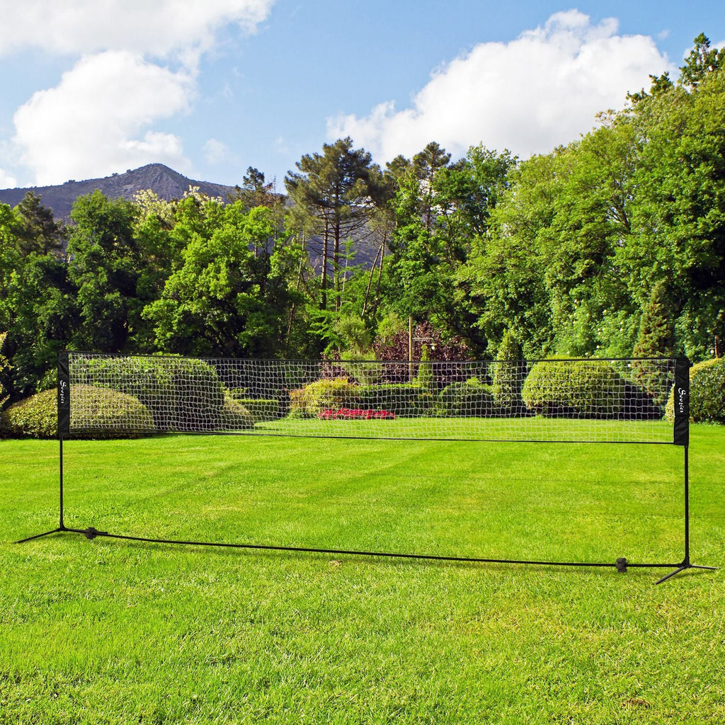 Adjustable Outdoor Game Set with Net for Badminton, Volleyball, Pickleball, Beach & Driveway Fun