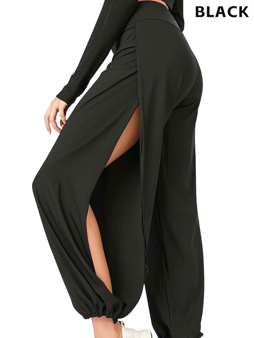 High Slit Boho Harem Yoga Pants for Women â€?Flowy, Trendy & Comfortable