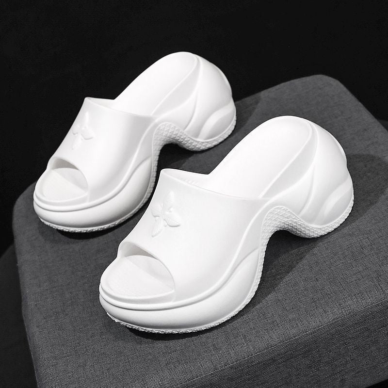 Summer new comfortable flat platform women's slippers platform platform sandals outdoor flip-flops