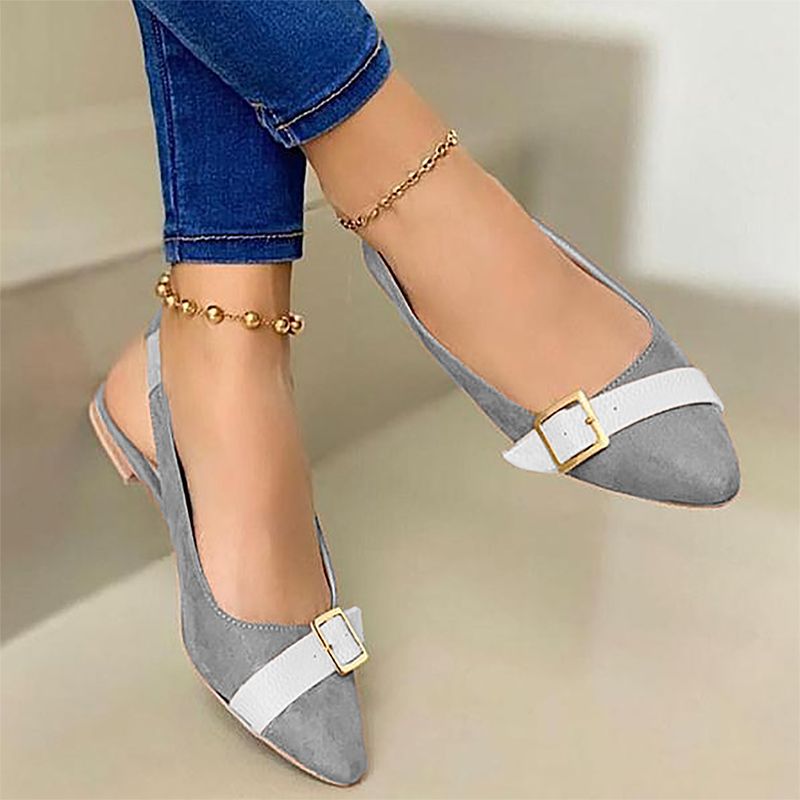 Women's Ballet Flats Loafers Autumn Flat Shoes for Women Pointed Toe PU Slip on Shallow Casual Mixed Color Ladies Shoe