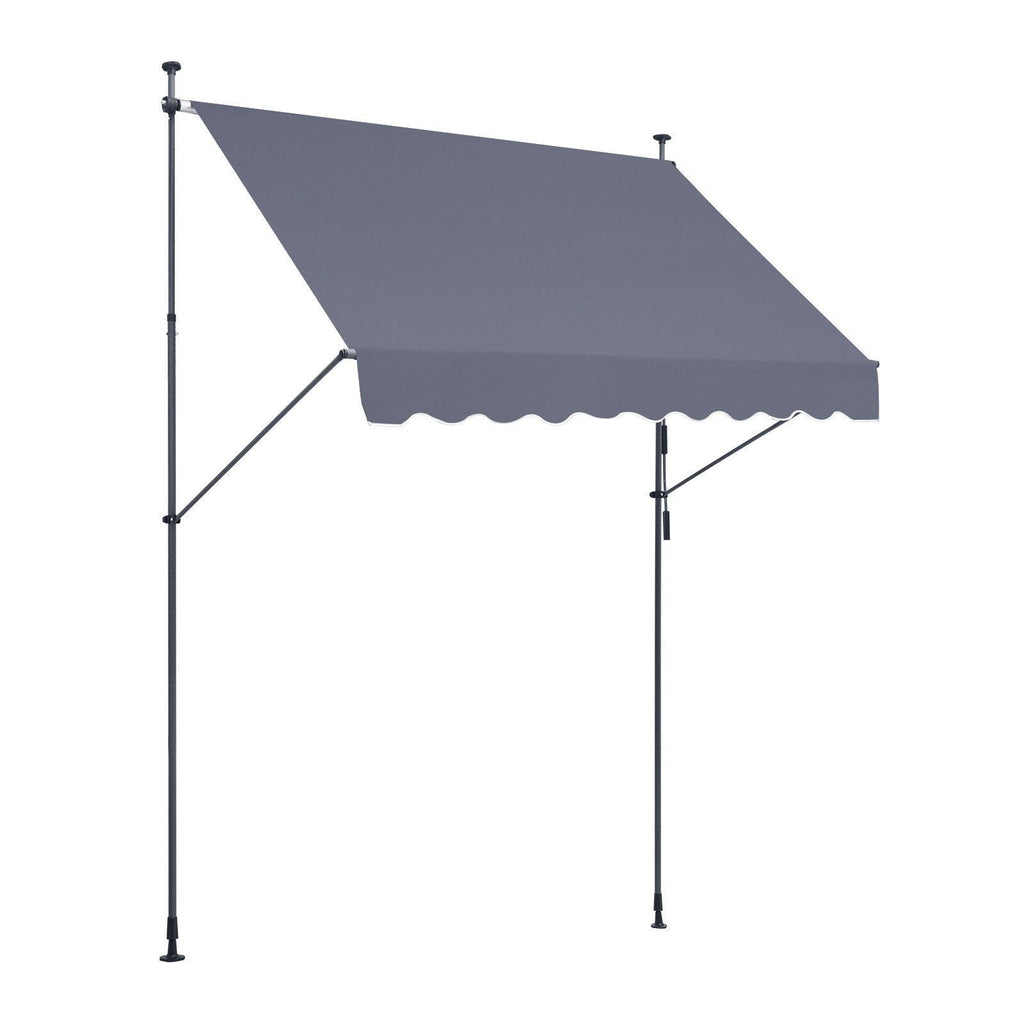 VEVOR 98x47" Patio Awning Retractable Awning Sunshade Shelter with Crank Handle