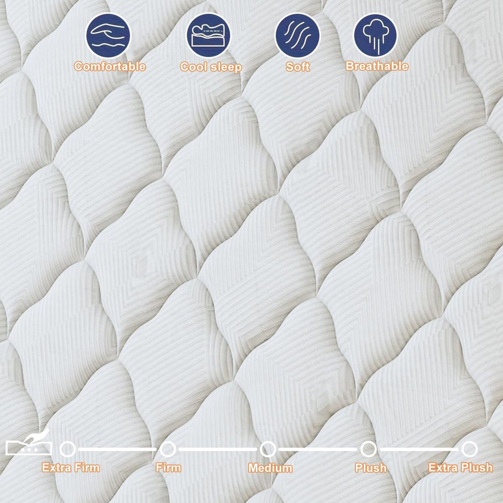 Queen Mattress, 12-Inch Hybrid in A Box | Medium Firm, Cooling Comfort & Motion Isolation, Pocketed Springs, Edge Support | CertiPUR-US Certified, Back Pain Relief | 100-Night Trial