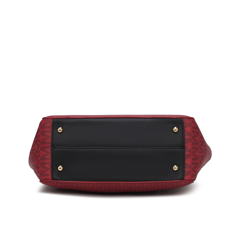 MKF Collection Jules M Logo Printed Vegan Leather Women Tote Bag by Mia k