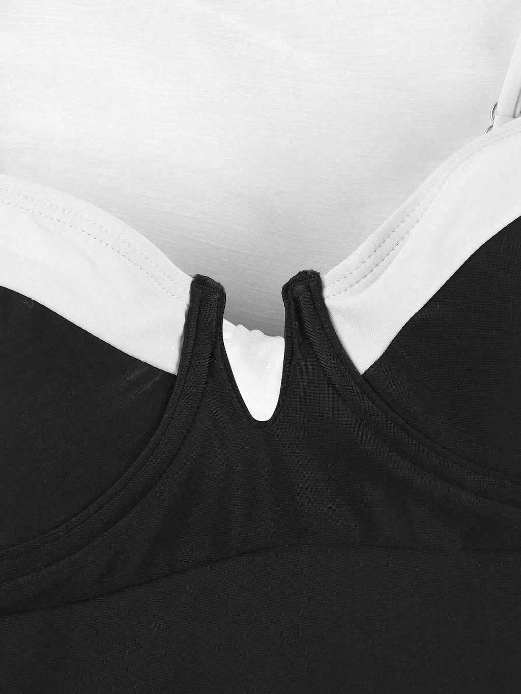 Seaside series women's one-piece quick drying swimsuit contrasting colors