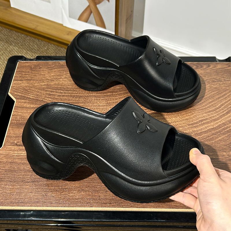 Summer new comfortable flat platform women's slippers platform platform sandals outdoor flip-flops