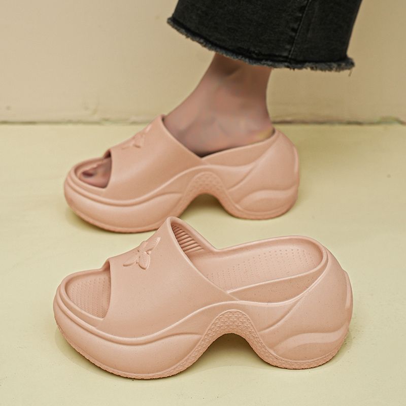 Summer new comfortable flat platform women's slippers platform platform sandals outdoor flip-flops