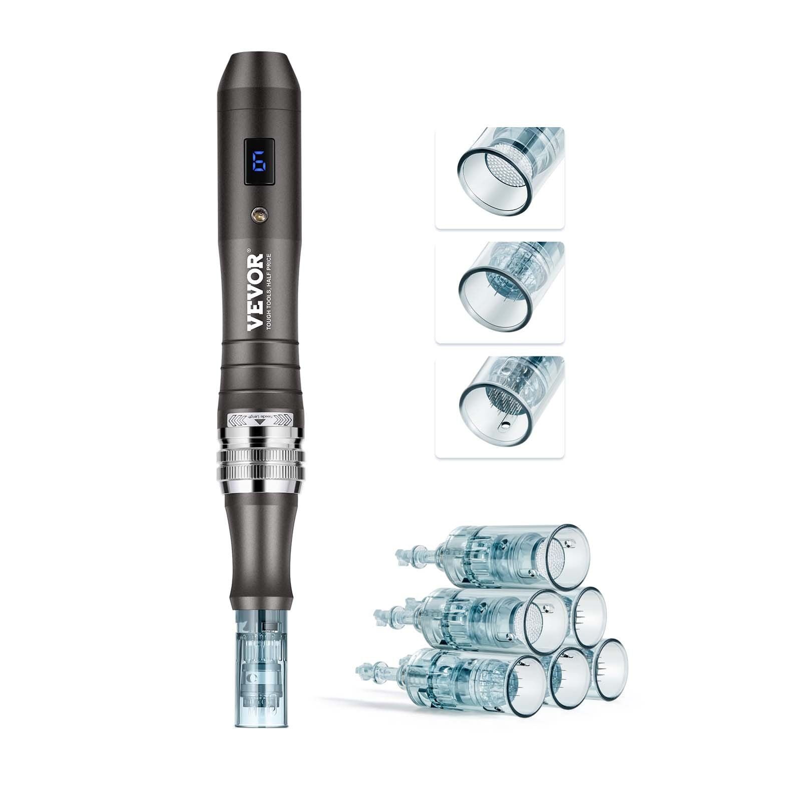 VEVOR Professional Microneedling Pen Electric Beauty Pen with 6 Needles 6-Speed