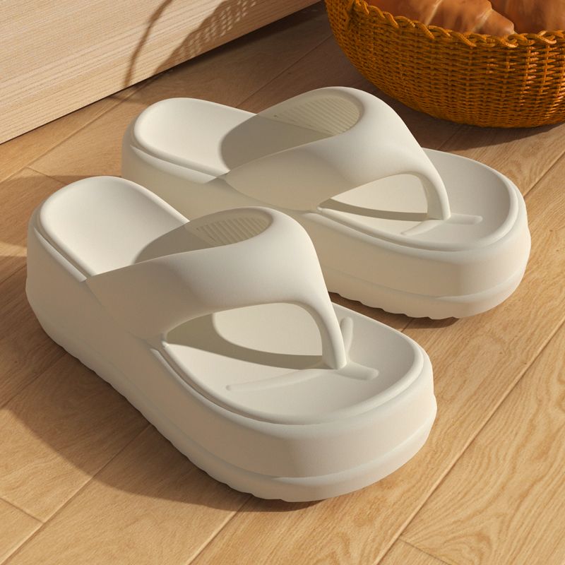 Summer new height-up women's flip-flops fashion trend everything with beach shoes slippers