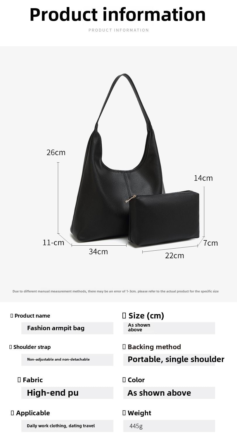 Cross-border foreign trade retro large-capacity Tote bag female 2025 new tide Korean shoulder bag versatile foreign-style armpit bag