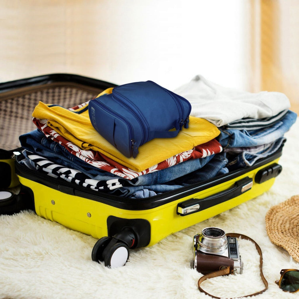 Travel Makeup Bags Portable Cosmetics Organizer Bag w/Hang Hook Handstrap Waterproof Toiletry Wash Bag for Women