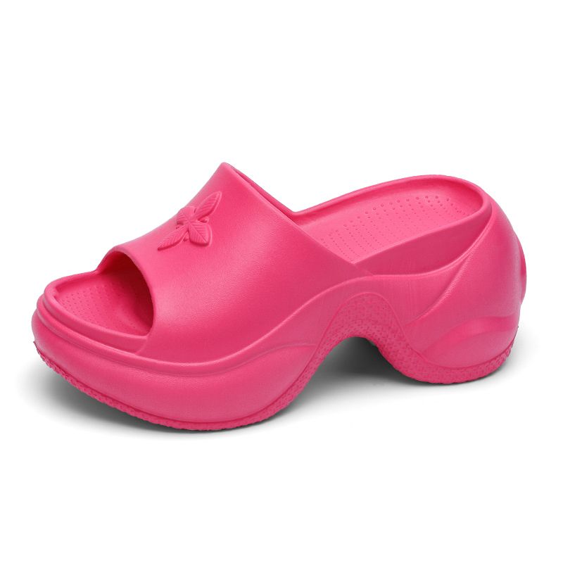 Summer new comfortable flat platform women's slippers platform platform sandals outdoor flip-flops