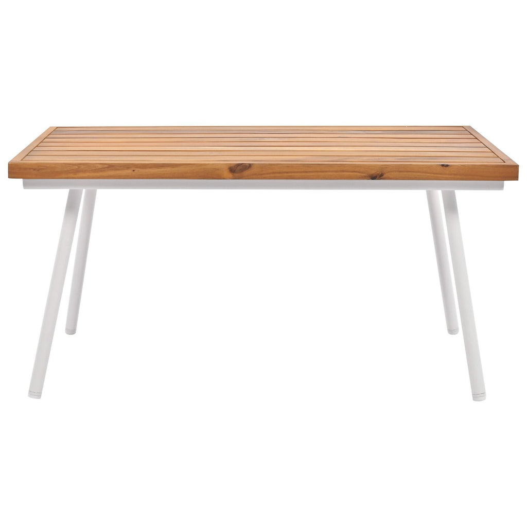 4-Piece Patio Furniture Set, Outdoor Furniture with Acacia Wood Table, Patio Conversation Set with Deep Seating & Thick Cushion for Backyard Porch Balcony