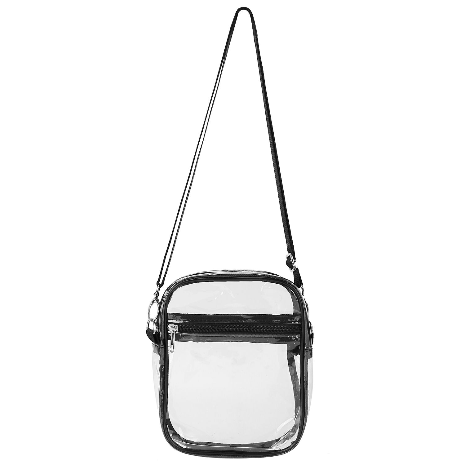 Clear Crossbody Bag Stadium Approved Clear Purse Transparent Small Shoulder Bag See Through Zip Pouch Tote Bag