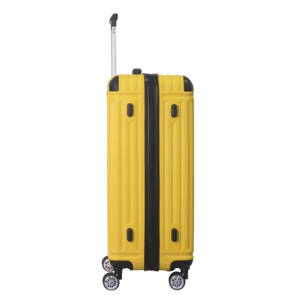 Lemon Yellow 3-Piece Premium ABS Luggage Set-20", 24", and 28" Suitcases with Multi-Position Handle, Silent Spinner Wheels, and TSA-Approved Lock-Durable, Stylish, and Spacious Travel Gear