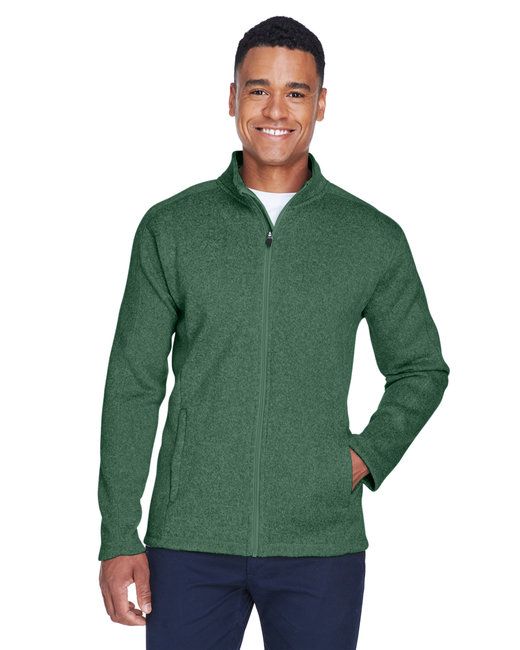 Men's Bristol Full-Zip Sweater Fleece Jacket - GREY HEATHER - S