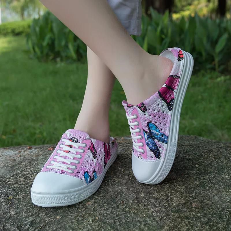 Women Outdoor Casual Shoes Summer Fashion Breathable Round Toe Comfortable Flats Sports Shoe Feminino Non Slip Zapatillas Mujer